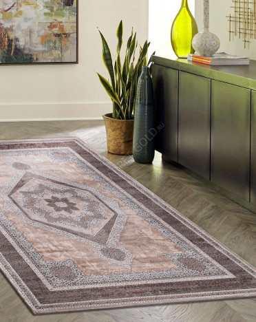 Ковер турецкий 04037C ARMINA (PP Heatset Высокоплотный, бежевый, серый)