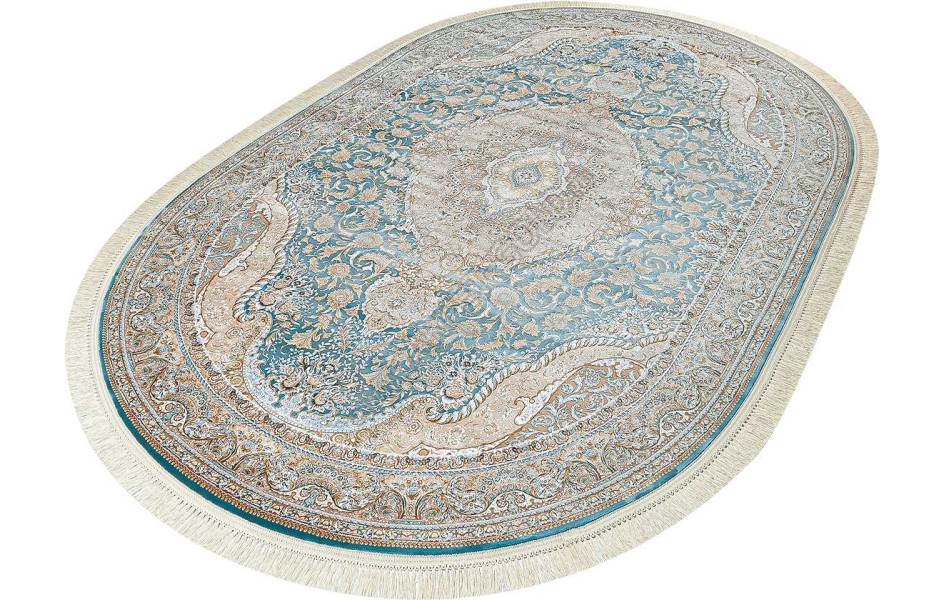 Ковер G146 OVAL BLUE / GRAY Mashad 1200