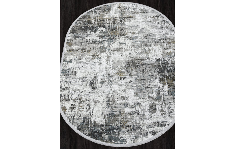 Ковер C269AJ - GREY / BLUE - Овал - коллекция LORENZO