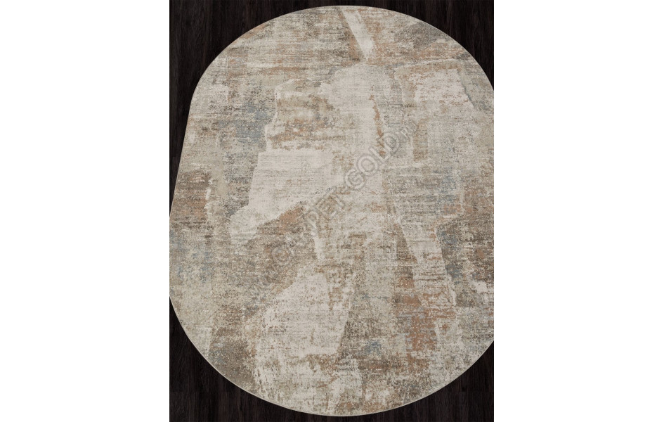 Ковер F428AB - BEIGE / PUDRA - Овал - коллекция AFINA